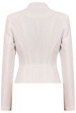 Cream Textured Cross Zipped Jacket