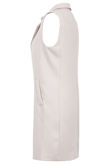 Cream Sleeveless Gilet Coat