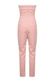 Pink Cross Over Bandeau Jumpsuit