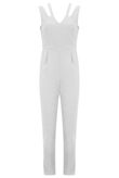 Cream Cut Out Shoulder Jumpsuit