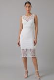 Cream Lace Mesh Detailed Bodycon Dress