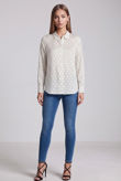 White Circles Print Shirt