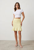 Yellow Kick Flare Stretch Skirt 