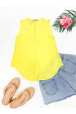 Yellow Front Pleat blouse