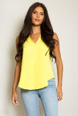 Yellow Front Pleat blouse