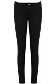 Black Floral Print Skinny Jeans