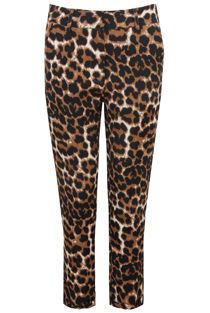 Brown Leopard Print Tailored Trouser