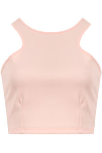 Rose Racer Neck Crop Tops