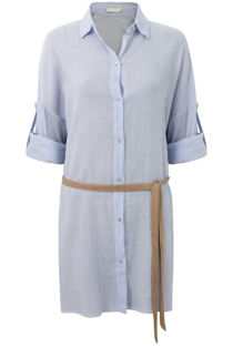 Waist Tie Shirt Dress 