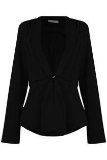 Black Peplum Hook Up Blazer