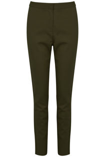 Khaki Tailored Straight Pants