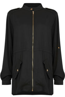 Black Zip Up Baggy Jumpers 