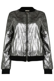 Silver Foil Bomber Jacket