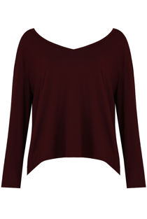 Wine Wide Neck Textured Tops