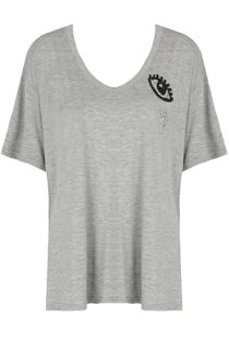 Grey Contrast EYE Detailed Tees