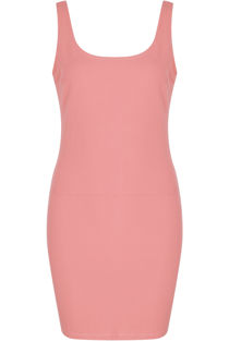 Rose Scooped Bodycon Midi Dress