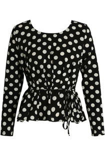 Black Polka Dot Blouse