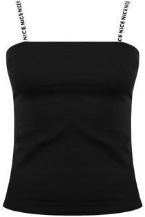 Black Printed Straps Cami