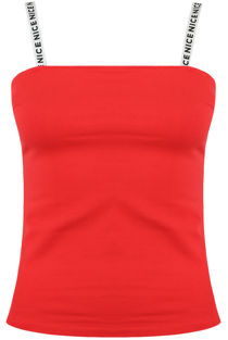 Red Printed Straps Cami