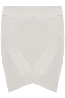White V Cut Bandage Skirt