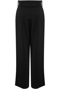 O Ring Belted Tailored Black Trousers 