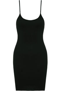 Dark Green Ribbed Jersey Cami Dress