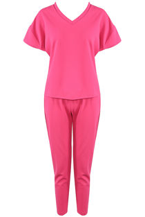 Fuchsia Sleeve Boxy Loungewear set