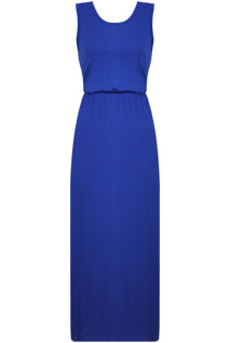 Royal Blue Elasticated Waist Maxi Dress