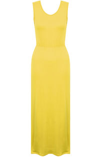 Yellow Soft Feel Elasticated Waist Maxi Dress