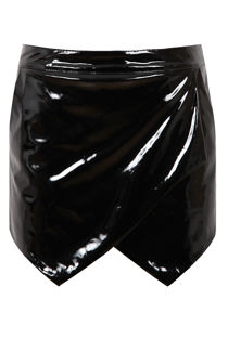 Black Vinyl Side Pocketed Skorts