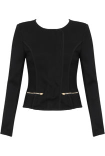 Black Mesh Lined Smart Black Jacket