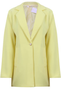 Yellow Long Sleeve Easy Fit Coat