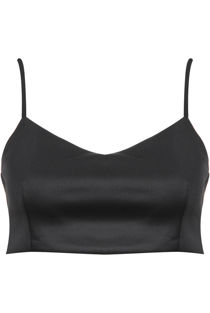 Black Straps Pattern Chiffon Top