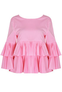Rose Pleated Layered Tops