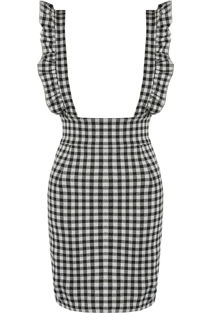 Monochrome Check Pinafore Dress