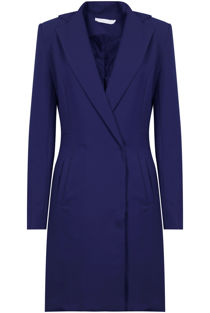 Navy Double Breast Long Coat