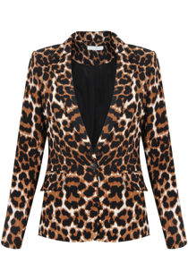 Leopard Printed Smart Blazer