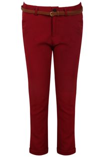 Wine Tailored Trouser with Belt 