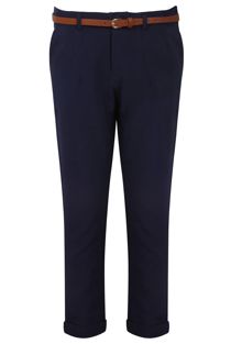 Navy Tailored Trouser with Belt