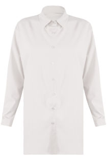 White Oversized Longline Shirt