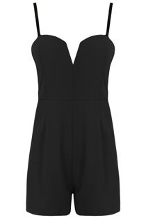 Black Bandeau Strappy Playsuit