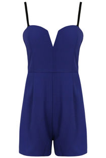Royal Blue Bandeau Strappy Playsuit