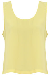Yellow Block Colour Sleeveless Tops