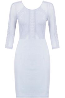White Flower Lace Midi Dress