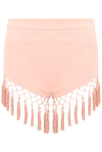 Rose Tassel Tailored Shorts