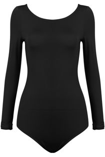 Black Laced Back Bodysuit