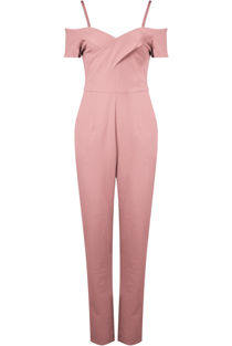 Rose Cross Front Bardot Jumpsuit