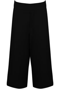 Black Zip Up Wide Leg Trousers 
