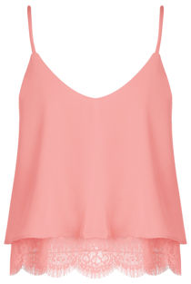 Rose Lace Hem Cami Top