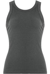 Grey Vertical Stripe Textured Vest